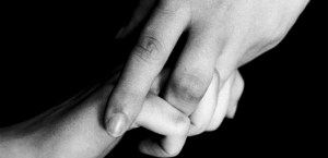 Black and White Hands Embracing